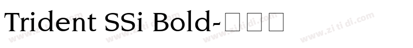 Trident SSi Bold字体转换 Trident SSi Bold字体转换